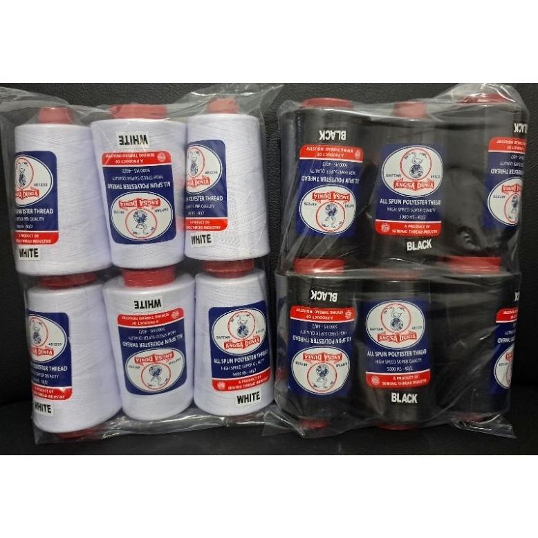 Benang Jahit Angsa Dunia 5000 Yard 40/2 (1 Pak Isi 6 Biji Sama Warna)