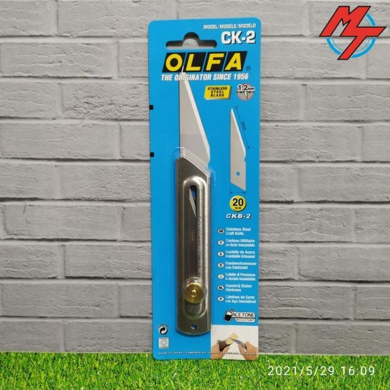 Olfa Ck-2 Pisau Cutter Tanaman Stainless Steel Craft Knife