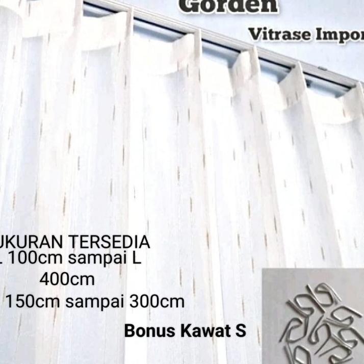 Vitrase Gorden Tebal Gorden Vitrase Putih 3 Warna