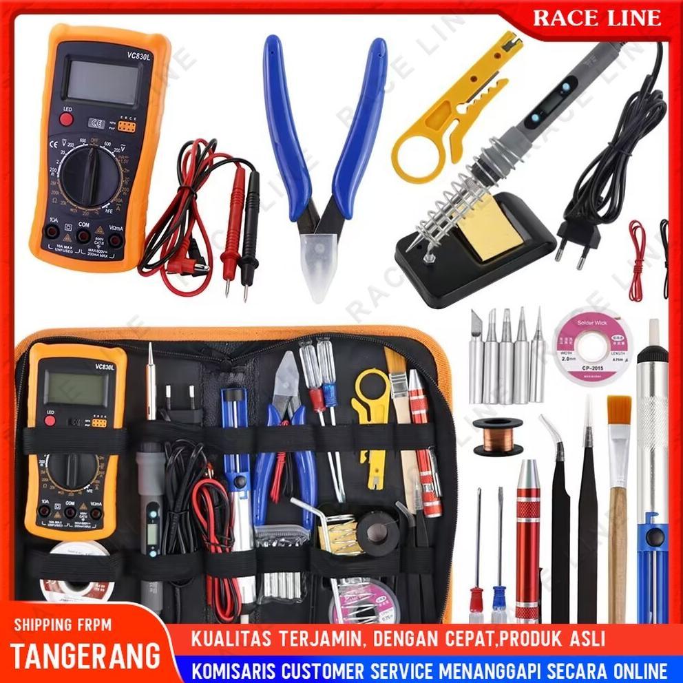 Paket Solder Listrik Lengkap Set Solder Listrik Lengkap Dengan Multimeter Iron Tool Kit 220V 60W/Sol