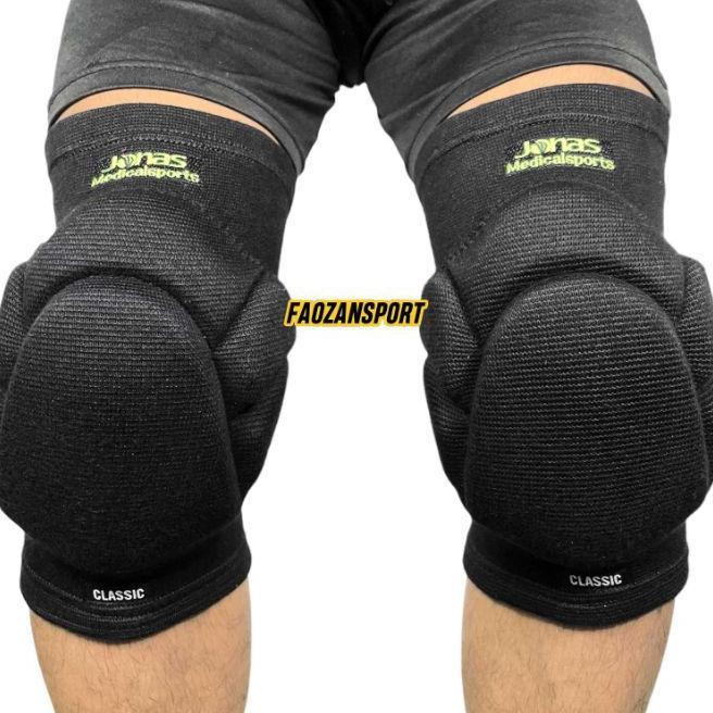 Jonas Pelindung Lutut Kneepad Futsal V2 Knee Pad Deker Pelindung Kiper Futsal Original Hitam Putih M
