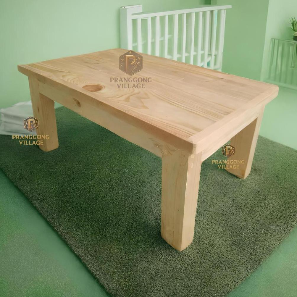 100% AMAN LR03 / PANJANG 50CM / MEJA LESEHAN / MEJA BELAJAR JATI / Meja Lesehan Kayu Solid LR03  50x