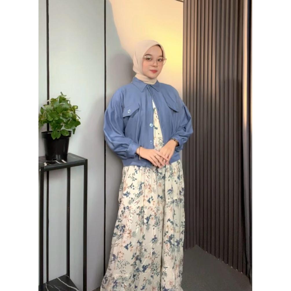 Promo Bulan Ini Inner Dress Susun Motif Bahan Rayon Premium Enifta Dress Floral Bunga-Bunga Wanita B