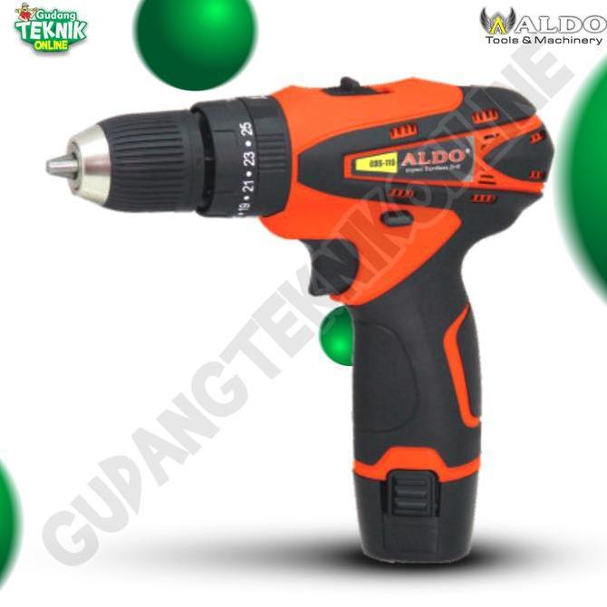AKARA Mesin BOR CORDLESS Impact 10 mm ALDO CDS-119 / BOR BATERAI PLUS SET CORDLESS DRILL IMPACT ALDO