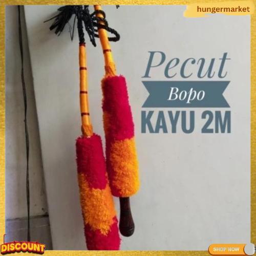 4.4 Pecut Bopo 2 Meter Jumbo / Mainan Anak Pentas Jaranan Jaran Kepang Kuda Lumping / Cambuk Baronga