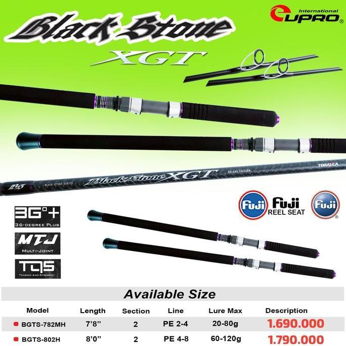 Joran Poping Eupro Blackstone Xgt 782Mh 802H Fuji | Joran Pancing | Joran Spinning | Joran Murah