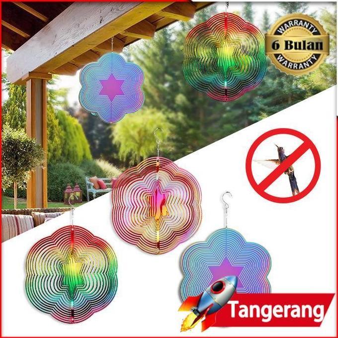 GARAVAR Alat Pengusir Burung Gantung / Alat Mengusir Burung / Pengusir Burung Putaran Angin Reflekti