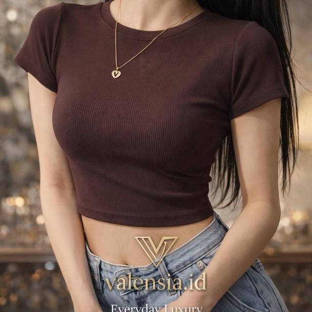 Grosir Baju Atasan Crop Top Wanita Polos Korea Style