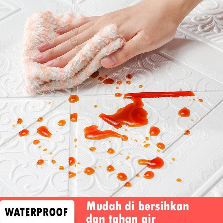 PROMO Wallpaper 3D FOAM / Walpaper Dinding 3D Motif Foam Batik More High Quality / Wallfoam Sticker 