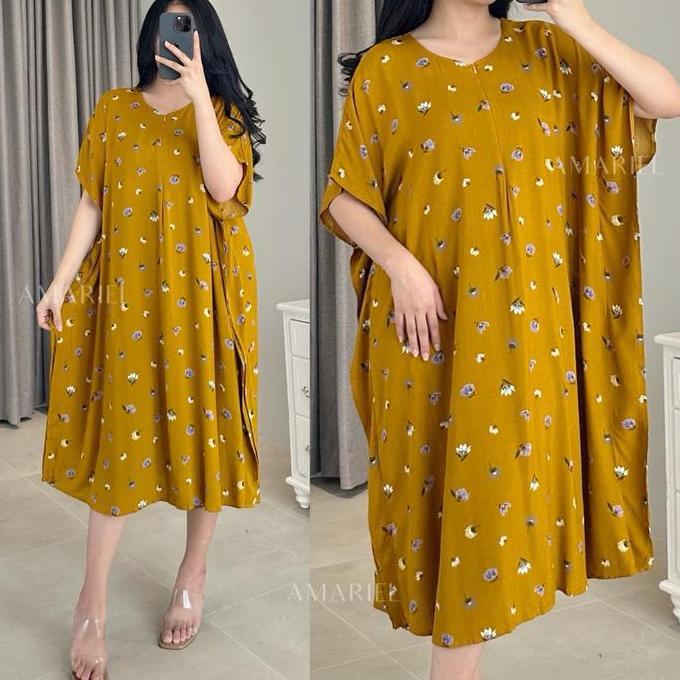 Amariel Lusy Dress Daster Lowo Jumbo Bigsize Nyaman Bumil Busui Friendly