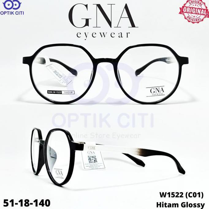 Grosir Frame Kacamata Pria Wanita Bulat Gna 1522 Eyewear Original