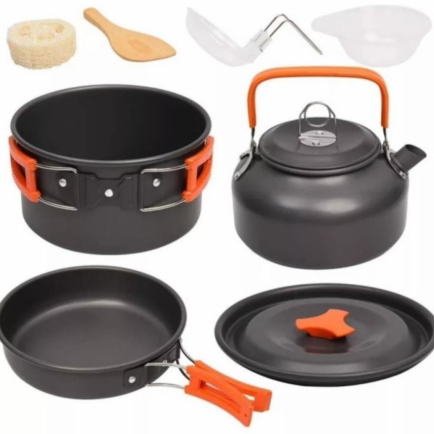 Panci Set Camping Q2 8303 Alat Masak Camping Cooking Set Camping Panci