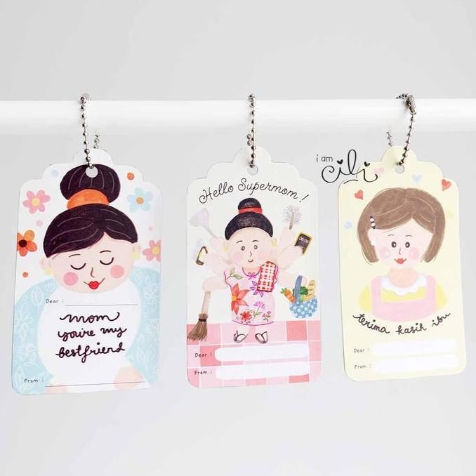 (HT-MOTHERS04) tag hari ibu mothers day untuk mama (ADA LOBANG)