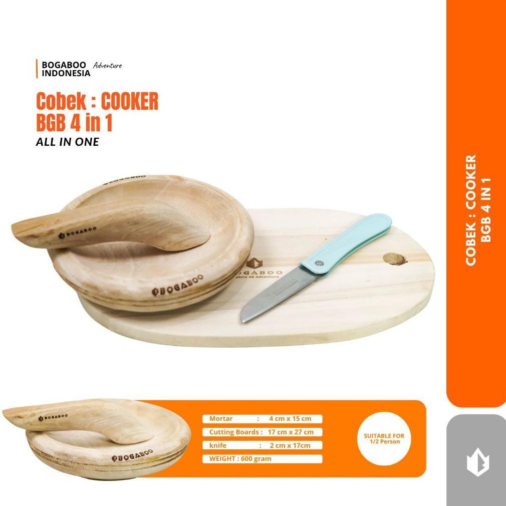 BOGABOO COBEK Cookware Set 4 in 1 Portable Ultralight - ULEKAN CABE - COET - Paket Alat Masak Lengka