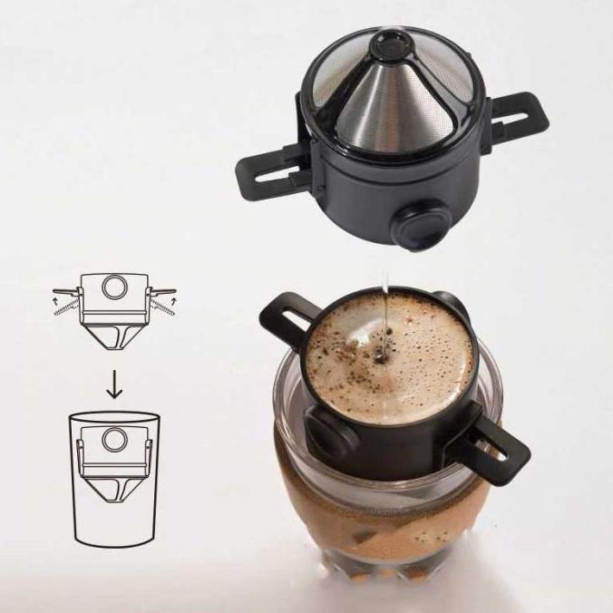 TERLARIS!! SARINGAN KOPI STAINLESS PINKAH DRIP PORTABLE