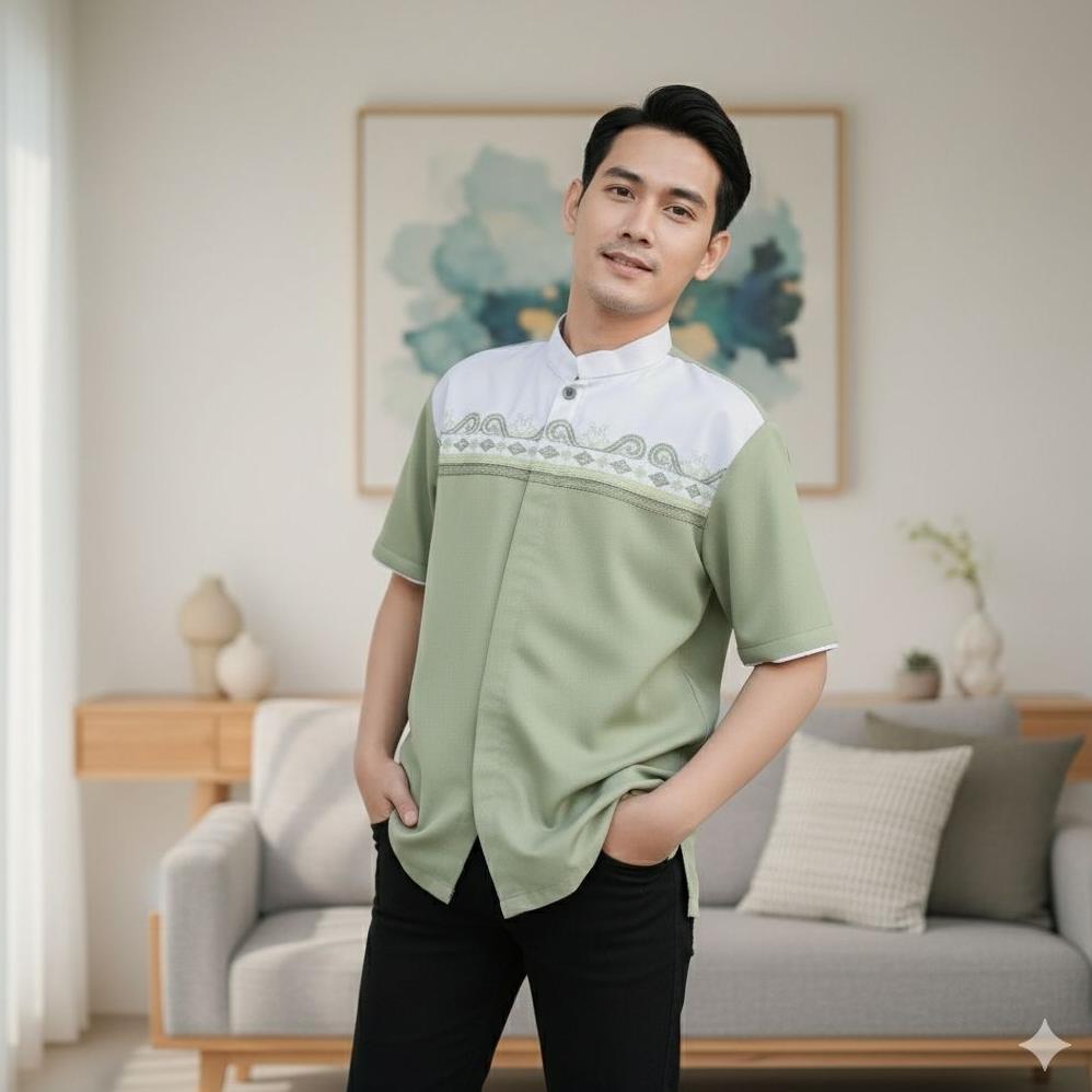 Diskon Baju Koko Pendek Bordir Baju Koko Pria Dewasa Baju Koko Bisa Cod Fashion Muslim Pria Dewasa K
