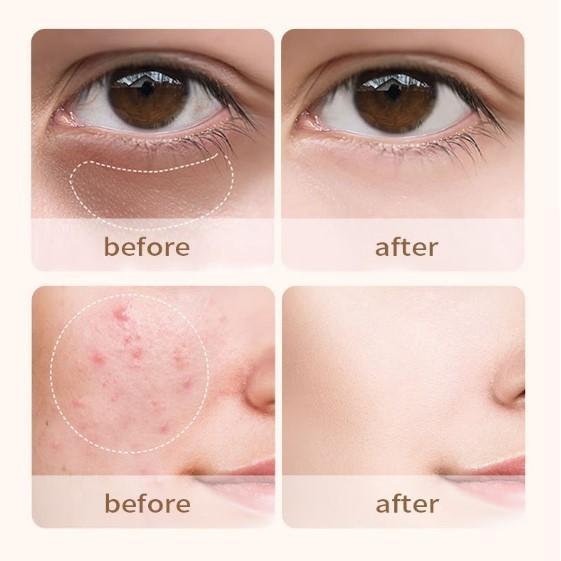 Tricolor Clear Concealer + Spons Jari Tahan Lama