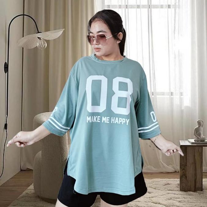 Kaos Oversize /Atasan Wanita /Atasan Kekinian Lengan 3/4/Atasan Hijab Tshirt