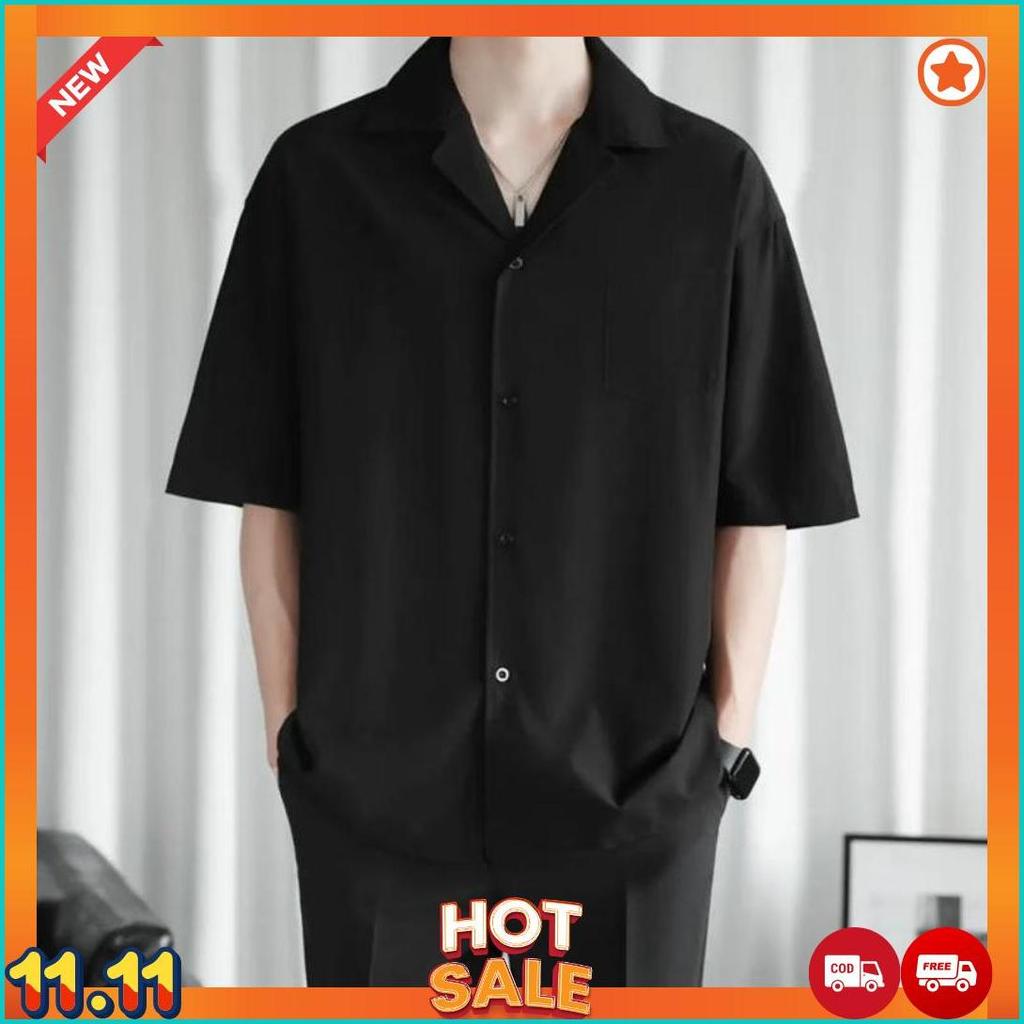 Kemeja Pria Hawai Keren Outfit Cowok Terbaru Katun Rayon [K7]