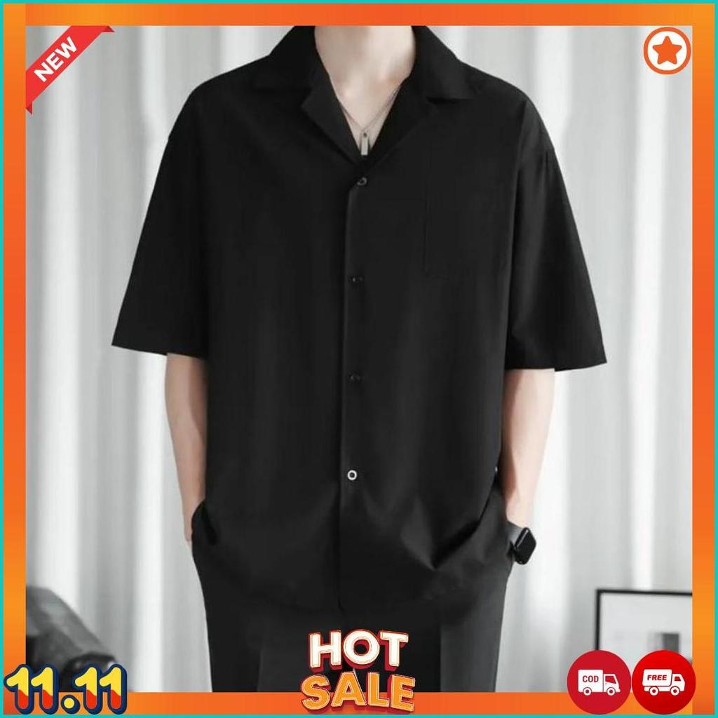 Kemeja Pria Hawai Keren Outfit Cowok Terbaru Katun Rayon [K7]