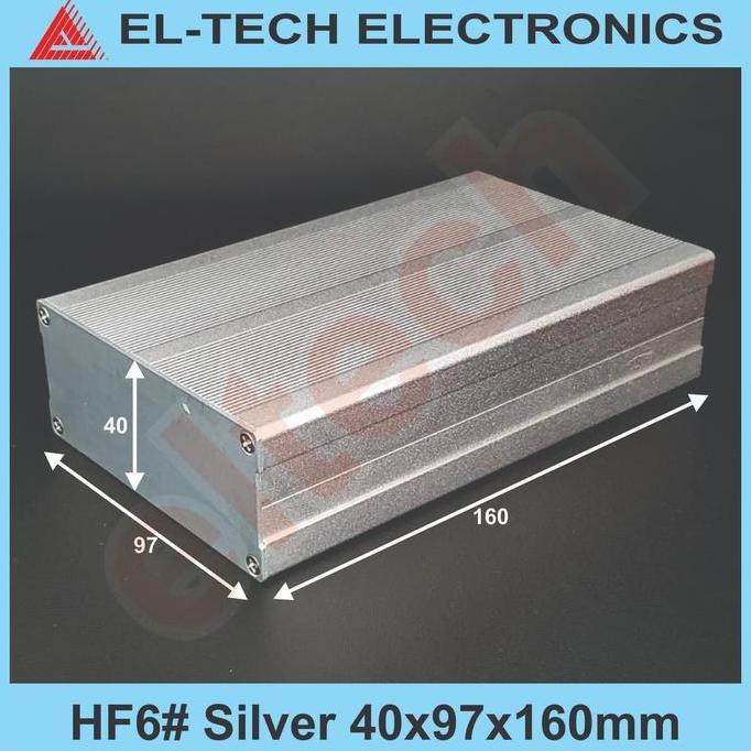 Box Aluminium HF6# Silver 40x97x160mm Electronic Instrument Project Alumunium Alminium Almunium Kota