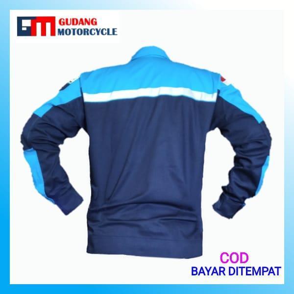 BAJU SAFETY PROYEK LENGAN PANJANG/ WEARPACK SAFETY PROYEK BIRU TOSCA NAVY ORIGINAL DAN TERPERCAYA