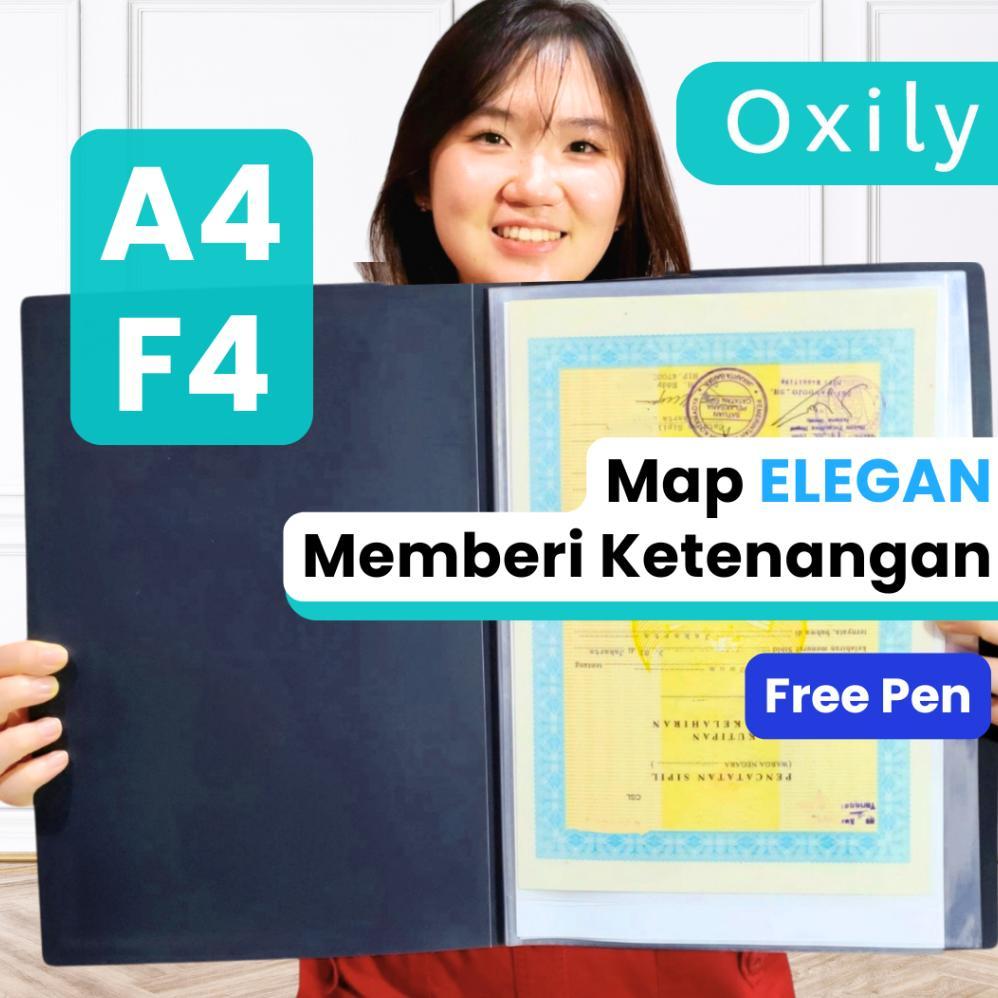 TOPLA Map Dokumen Clear Holder BESAR ANTI AIR  F4 A4 Document Keeper File Plastik Ijazah Berkas