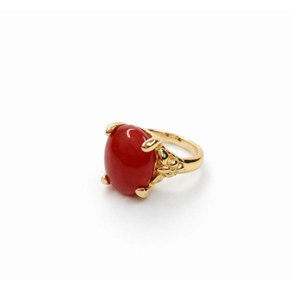 Hemat Ruby Jewelry Cincin Batu Warna Oval Elegan Wanita Batu Merah Hijau Hitam Pink Premium Look Cw 