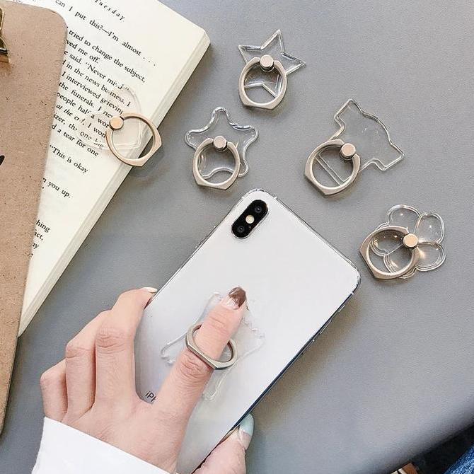 Iring / Ring Hp Aesthetic Karakter Transparan / Ring Case Hp / Ring Phone Holder / Iring Hp Transpar