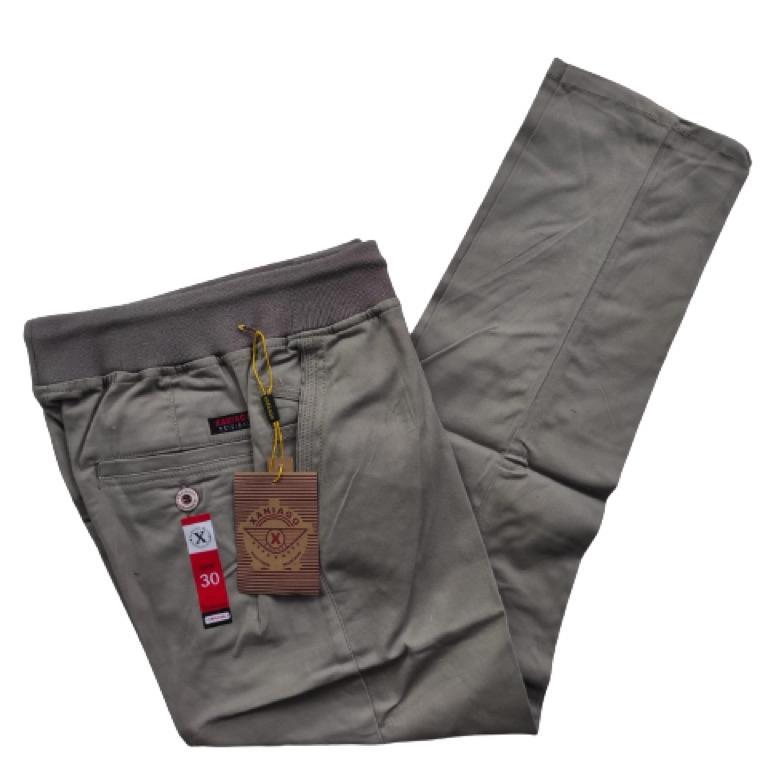 HEMAT CELANA PANJANG CHINOS PRIA PINGGANG KARET ORIGINAL PREMIUM MERK XANIAGO BIGSIZE