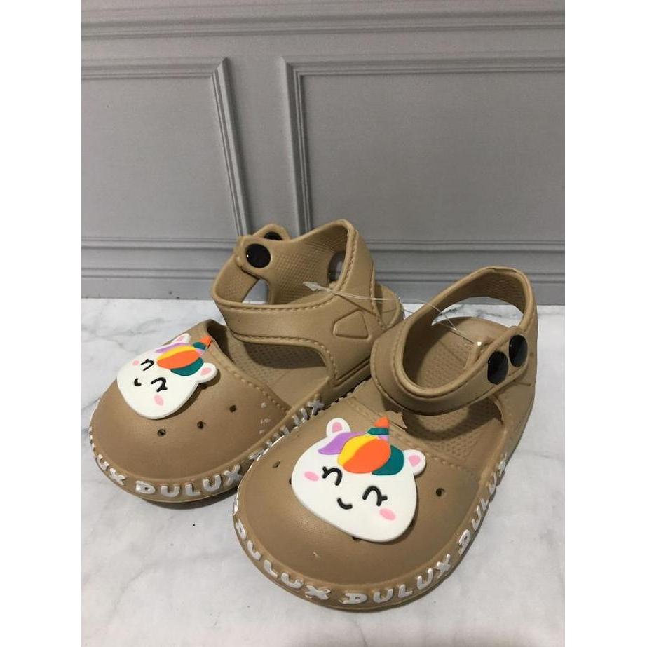 Dx-376D Sandal Sepatu Anak Perempuan Motif Unicorn Merek Dulux Ukuran 24-29 Allshop