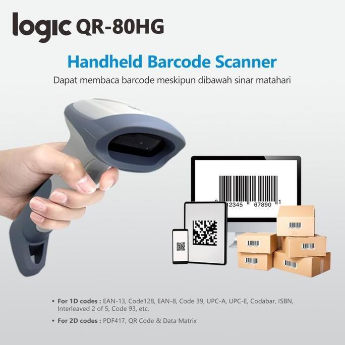 Barcode Scanner Logic QR-80 2D - Bisa Otomatis Scan - Cepat Akurat Murah