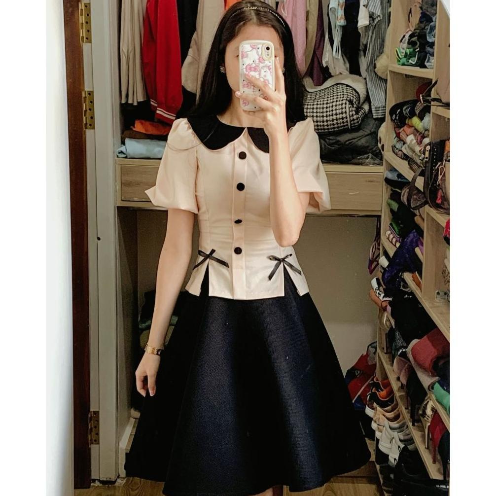Flash Sale Rx Fashion - Giselle Top Coquette Katun Twistcone / Atasan Blouse Pita Korean -Pn