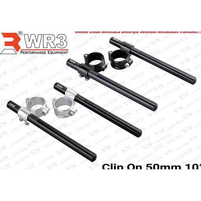 Stang Clip On / Stang Jepit WR3 50mm Yamaha R1/R6/CBR RR/ZX636/GSX