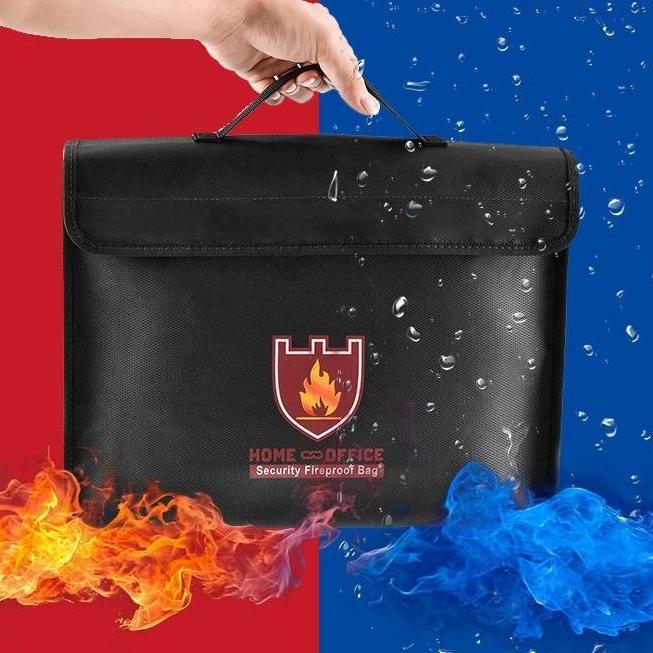 Tas/map dokumen tahan api anti air penyimpanan file uang dokumen penti DVS