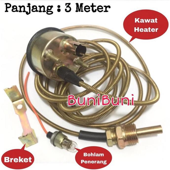 Ampere Temperatur / Ampere Panas / Meter Pengukur Suhu Air Untuk Mobil & Mesin Universal