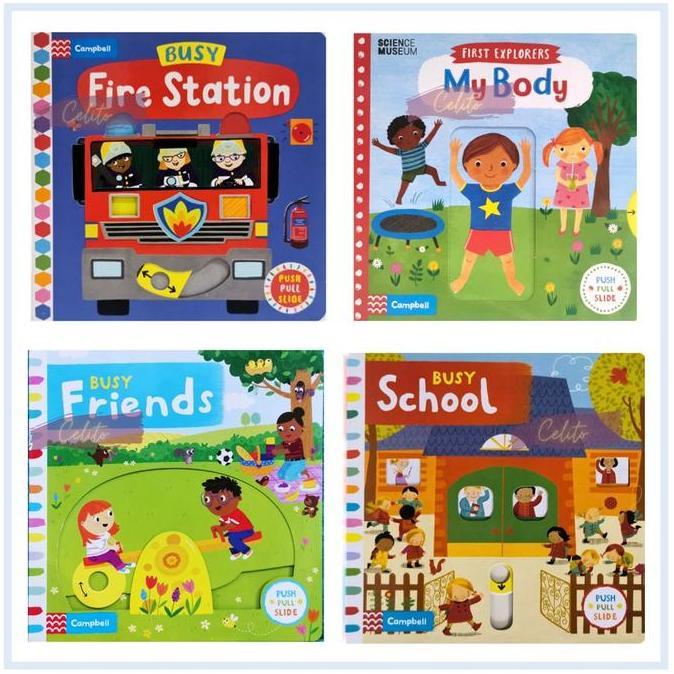 [ Campbell Busy Book Push Pull Slide / Campbell Hard Cover / Buku Campbell Anak New