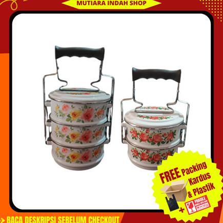 HOT DEALS Rantang Enamel Susun / Tempat Makan / Rantang Piknik Susun 2, dan Susun 3