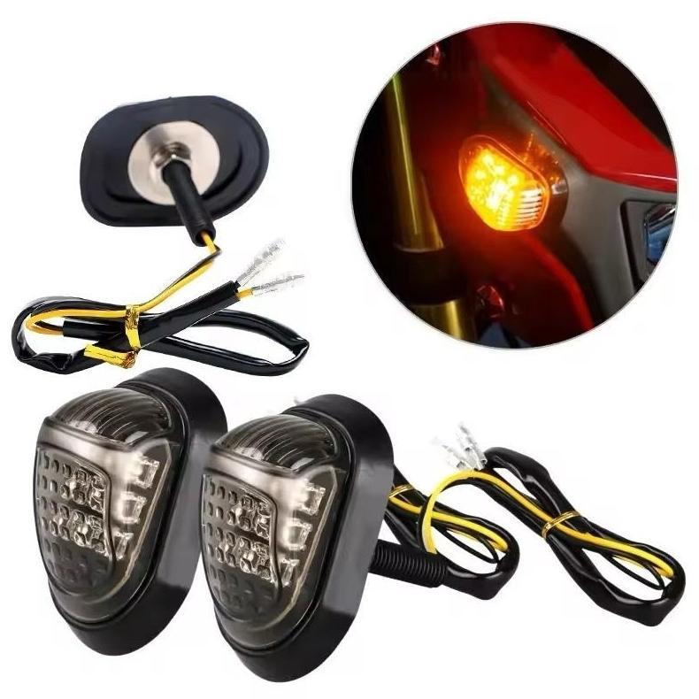 TERBARU ( 2 pcs ) Sein lampu sein led tempel 9led bulat universal sein motor
