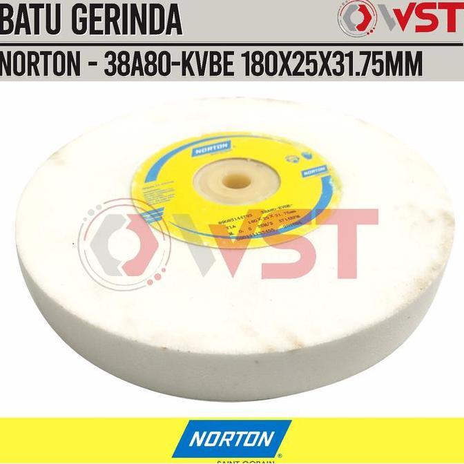 HARGA DISC - Norton Batu Gerinda Duduk 7Inch A80 / Batu Asah 180x25x31.75 Grit 80