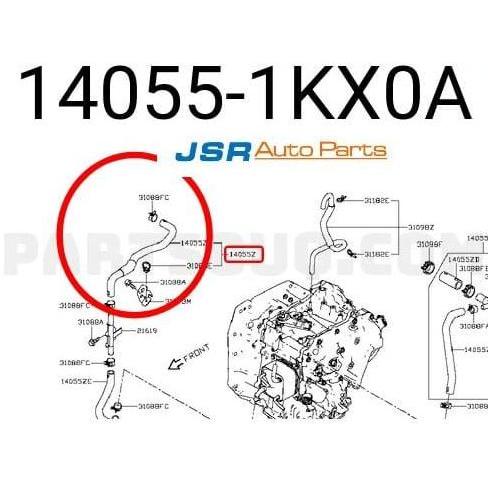 Selang Cooler Oil Matik Cvt Nissan Grand Livina L11 Juke 14055-1Kx0A
