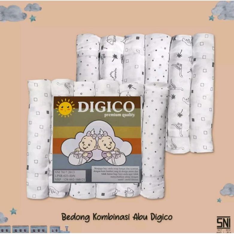 HOT PRODUCT ( 6 PCS )BEDONG BAYI PREMIUM PUTIH FULLPRINT MEREK DIGICO UKURAN 90 X 110CM