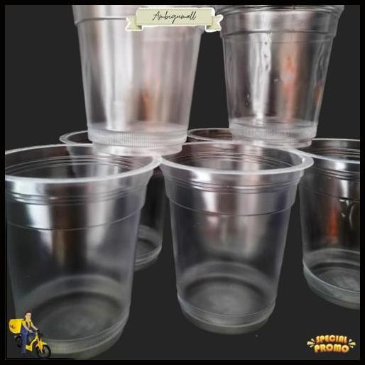 Cup Plastik 12Oz Cup Smoothies Gelas Pop Ice Es Podeng Milk Tea Stok Aman