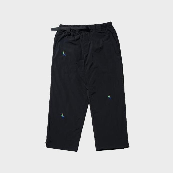 Unkl347 Pants Celana Panjang Black Bahan Nylon Crinckle Sqiq