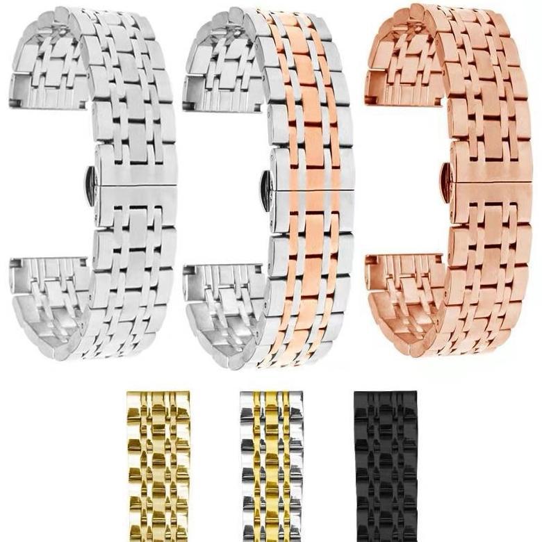 Tali Jam Tangan Rantai Strap Jam Tangan Rantai Model 3 Ukuran 16 mm terlaris