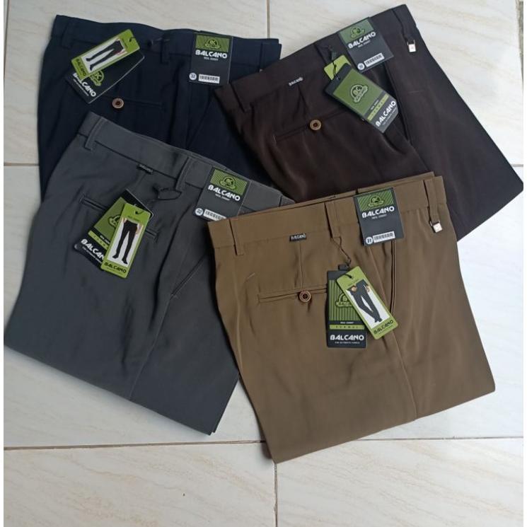 Cuci Gudang Balcano Celana Bahan Pria Standar Tebal Original