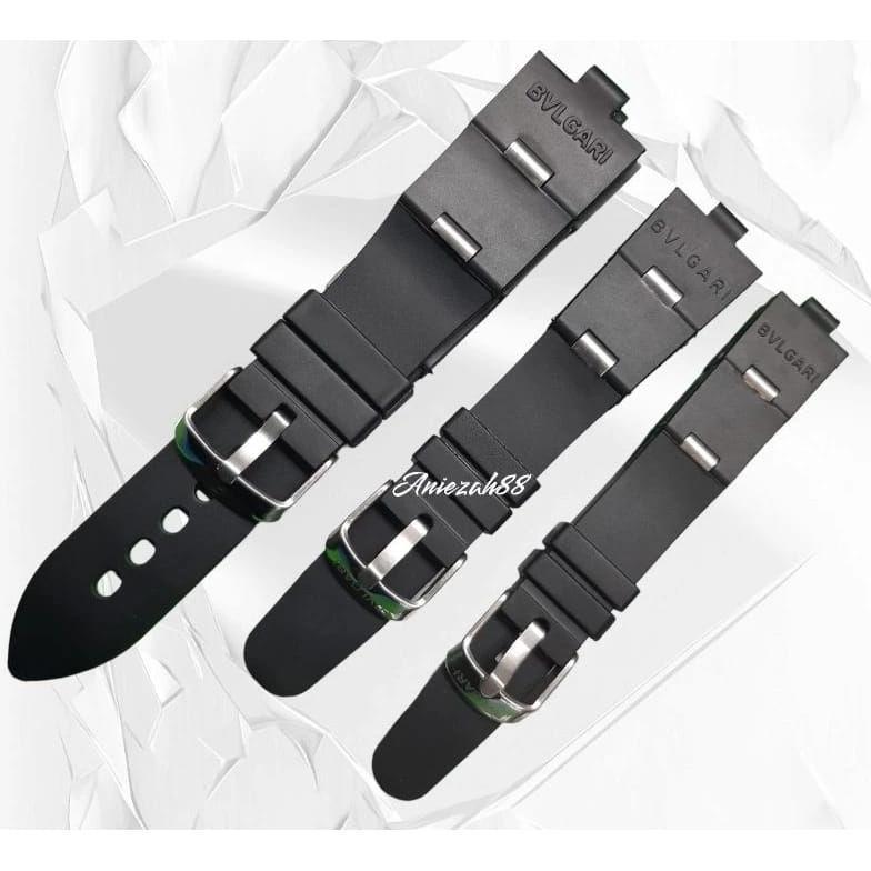 Strap Tali Jam Bulgari Diagono AL 38A Tali Karet Rubber Jam Bvlgari terlaris