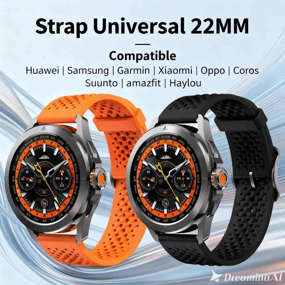 Strap Silicone / Tali Jam Universal Watch 20mm / 22mm quick release Cocok untuk Samsung Huawei Xiaom