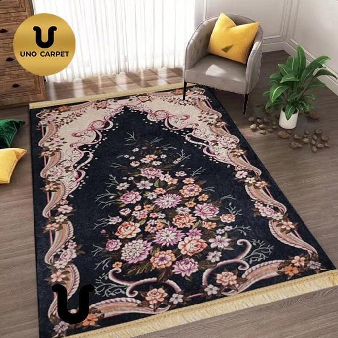 Sajadah Turkey Glossy Bulu Halus Lembut Anti Slip Dewasa