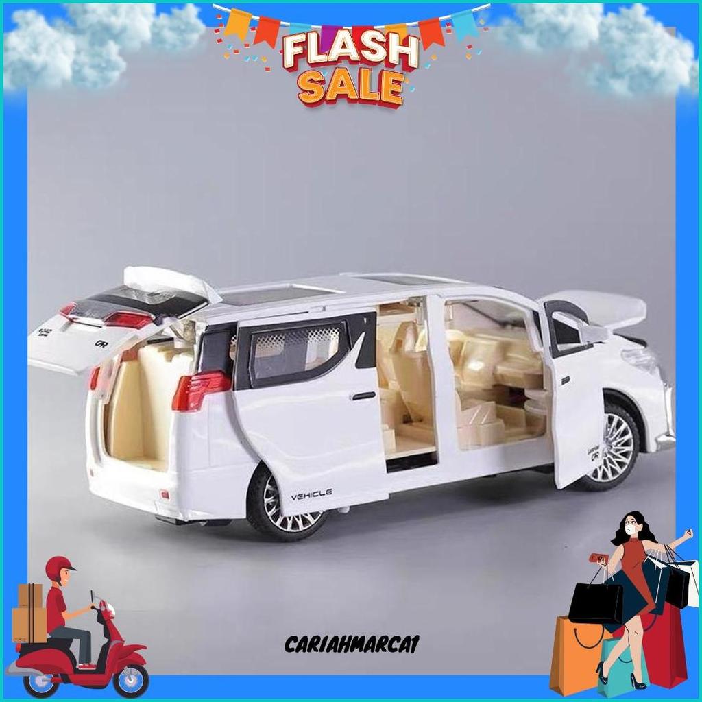 CodDiecast Mobil Toyota Alphard Die-Cast Model 1:50 Miniatur Mobil Mobilan Panjang Alloy Metal Fast 